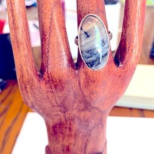 A Jasper gemstone ring in size 8
